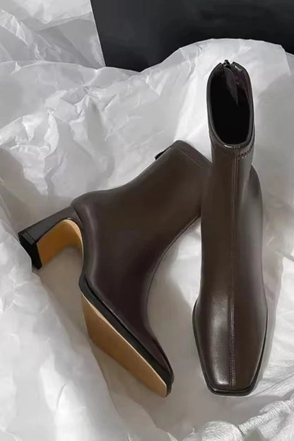 Virella | Elegant Ankle Boots Block Heel