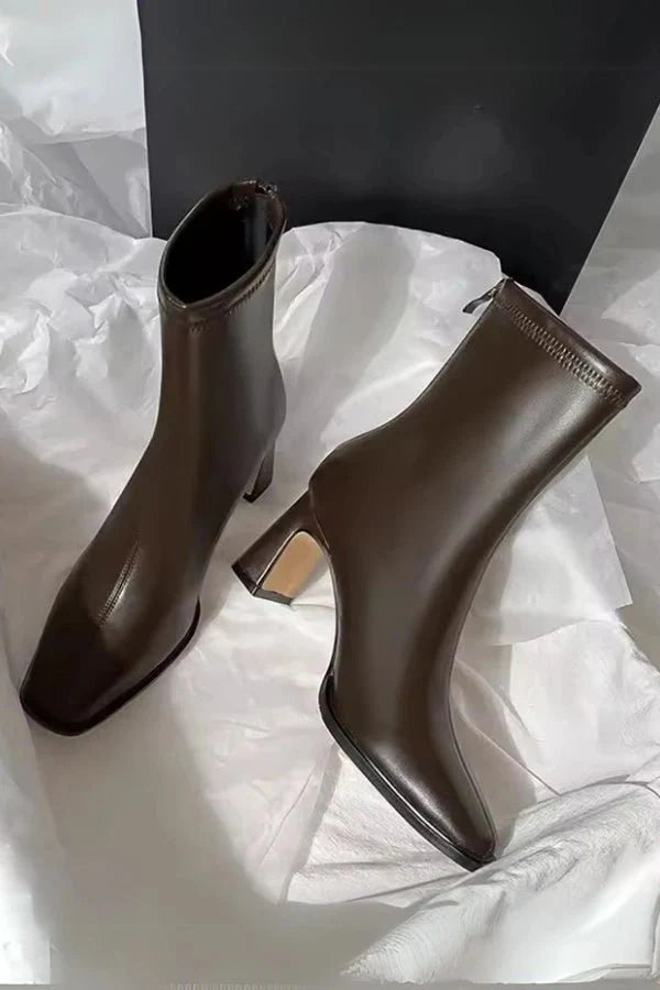 Virella | Elegant Ankle Boots Block Heel