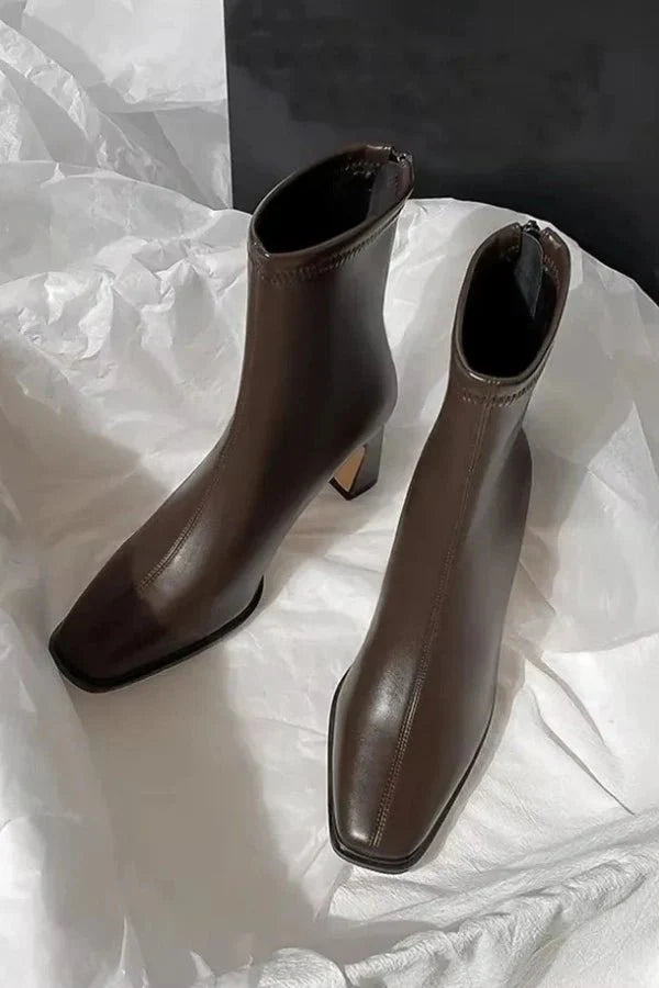 Virella | Elegant Ankle Boots Block Heel