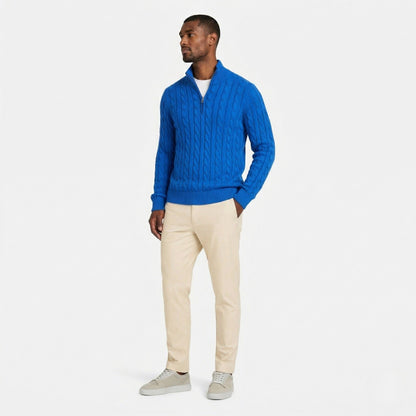 Orvani | Soft Knit Half Zip Sweater Smart Casual