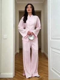 Renee | Lace-Up Linen Co-Ord Set