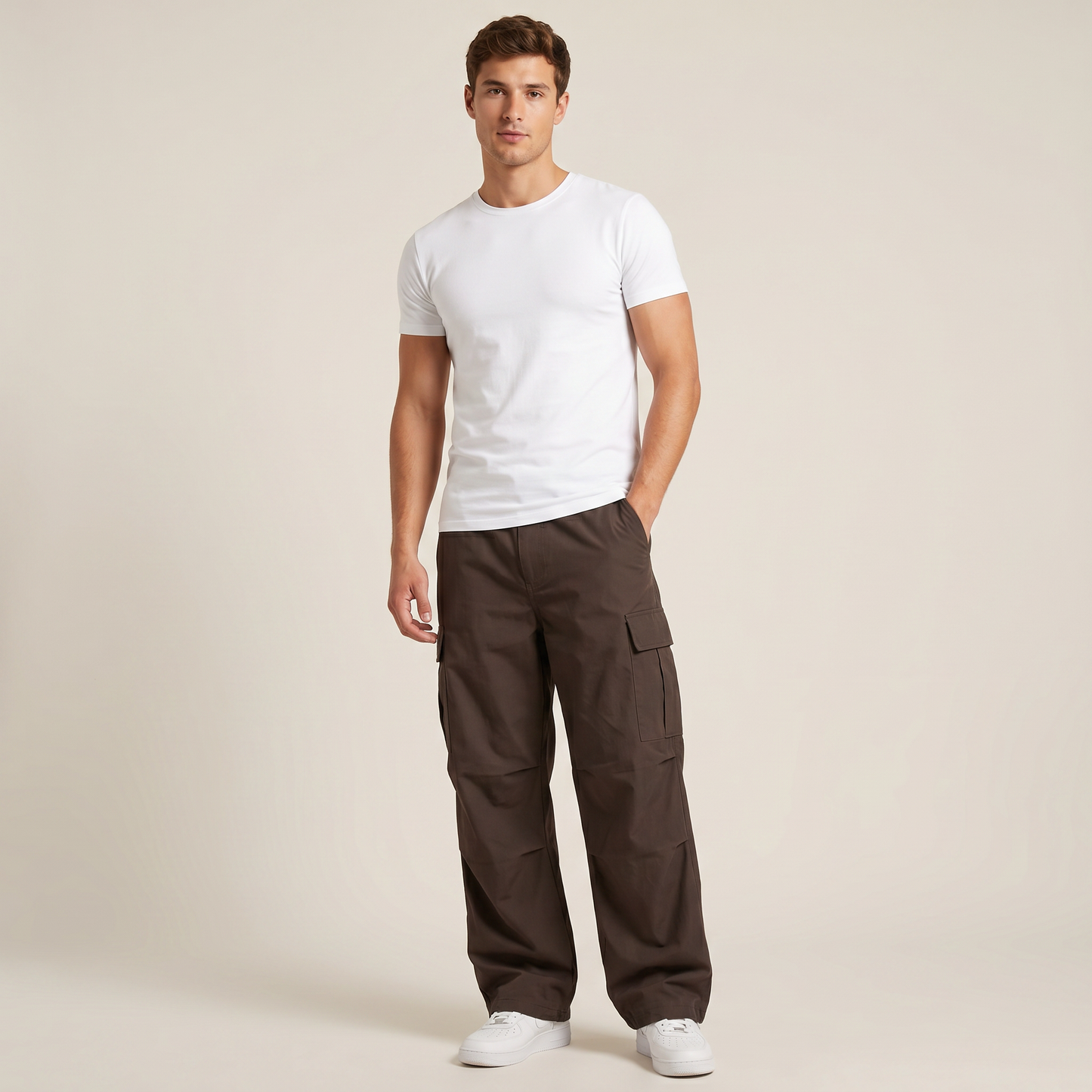 Lorvane | Wide Leg Cargo Pants Relaxed Fit