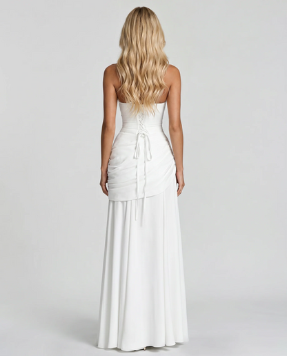 Henriette | Sleeveless Ruched Bodycon Maxi Dress