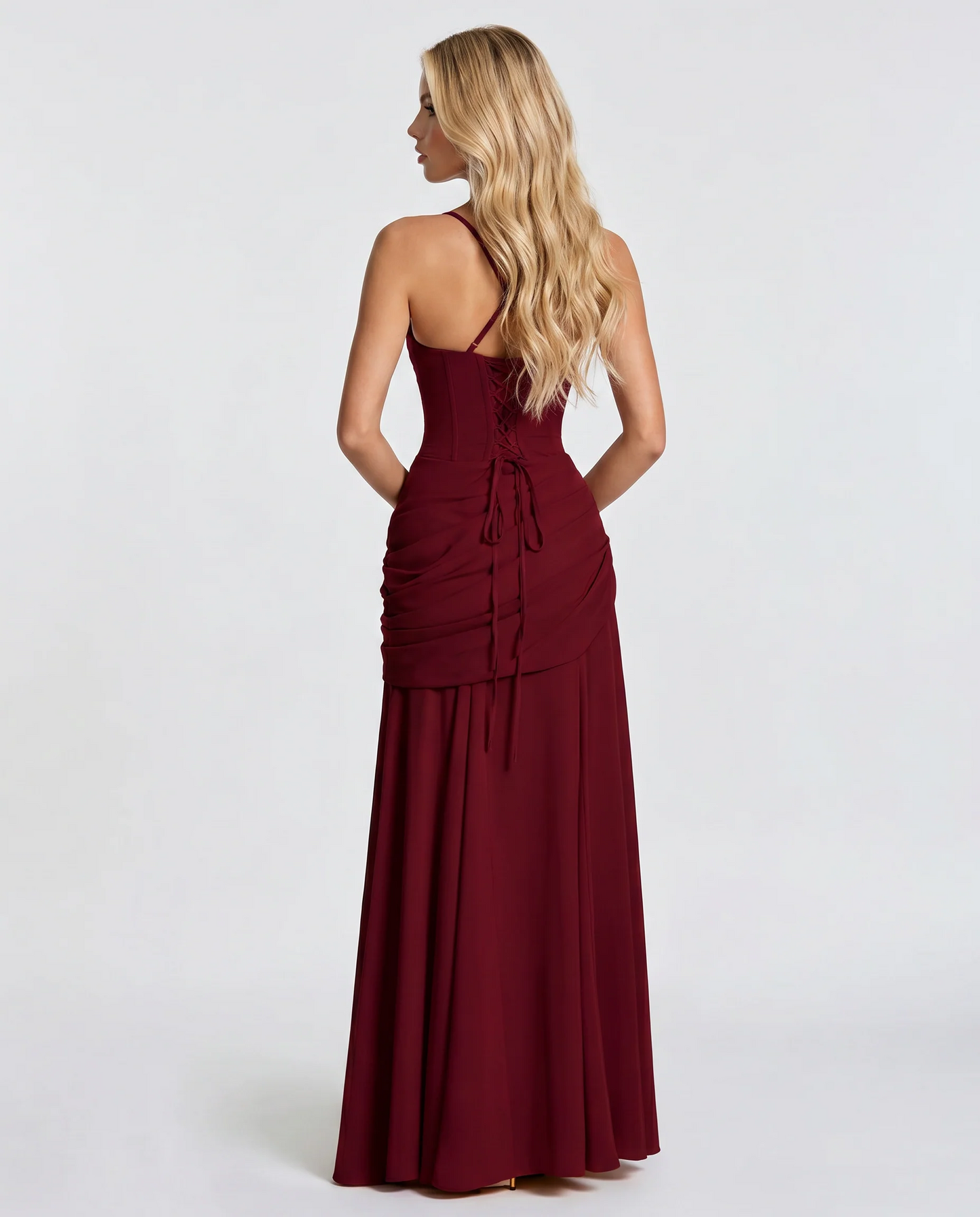 Henriette | Sleeveless Ruched Bodycon Maxi Dress