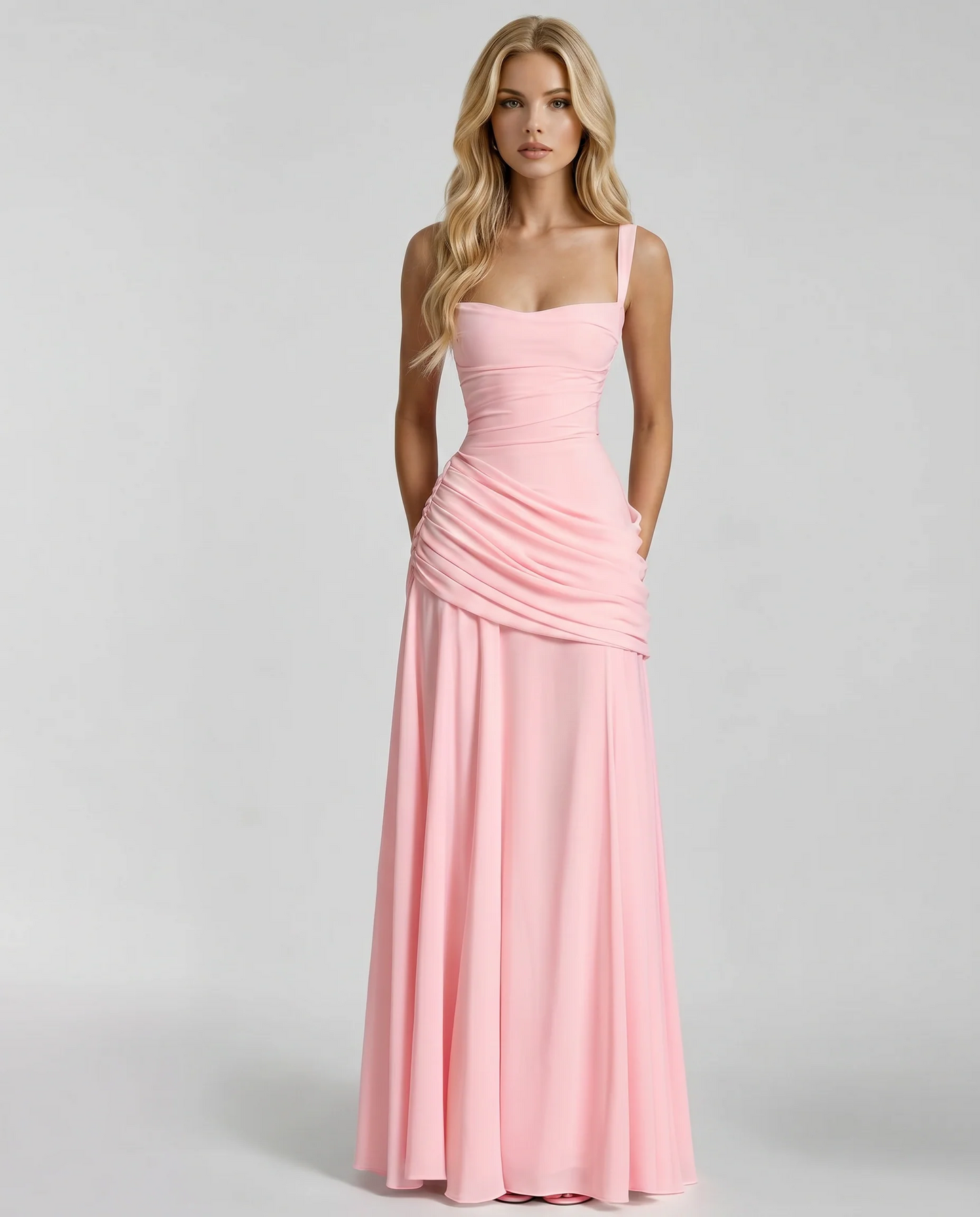 Henriette | Sleeveless Ruched Bodycon Maxi Dress