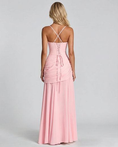 Henriette | Sleeveless Ruched Bodycon Maxi Dress