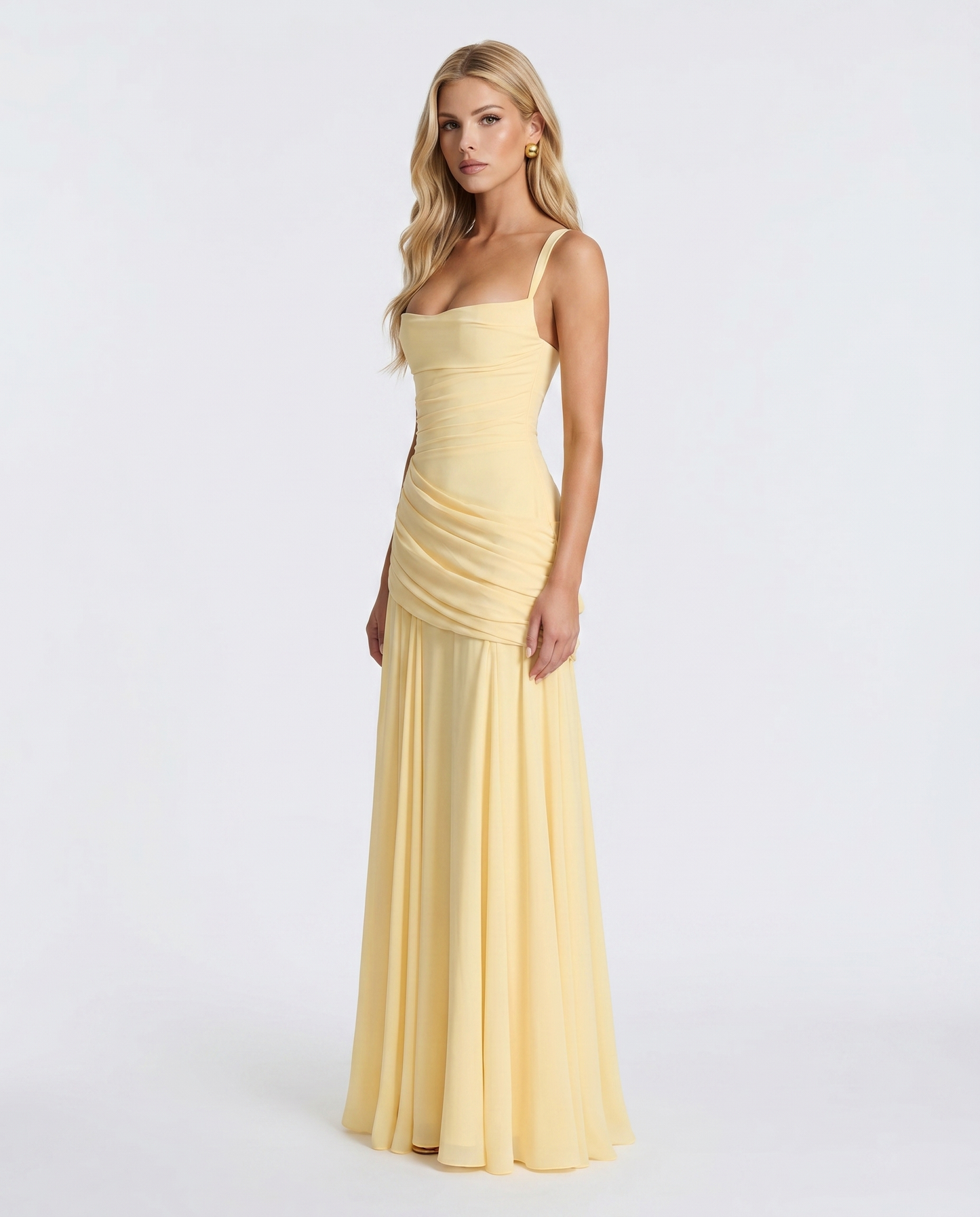 Henriette | Sleeveless Ruched Bodycon Maxi Dress