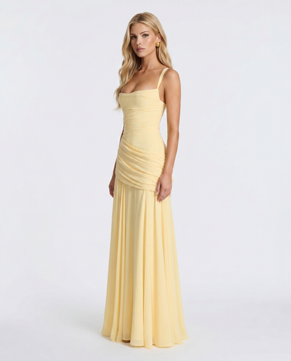Henriette | Sleeveless Ruched Bodycon Maxi Dress