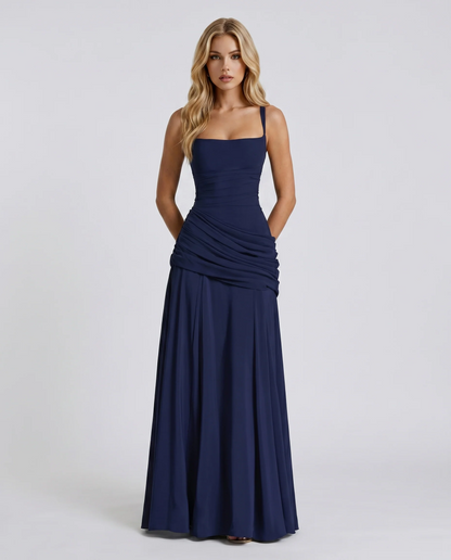 Henriette | Sleeveless Ruched Bodycon Maxi Dress