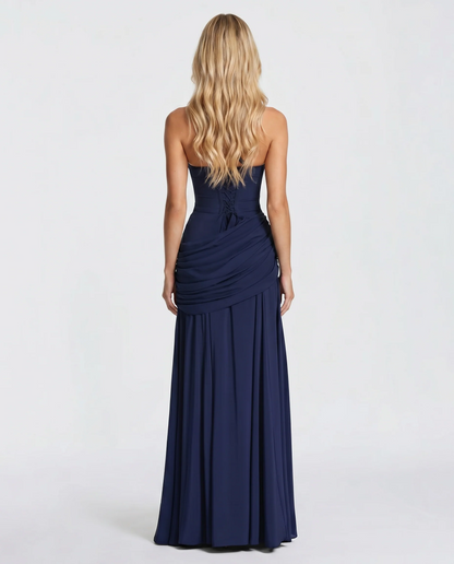 Henriette | Sleeveless Ruched Bodycon Maxi Dress