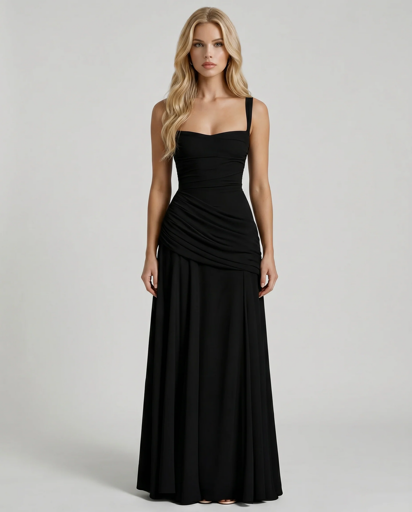 Henriette | Sleeveless Ruched Bodycon Maxi Dress