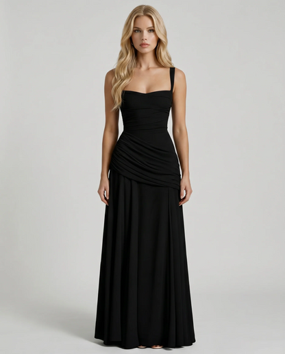 Henriette | Sleeveless Ruched Bodycon Maxi Dress