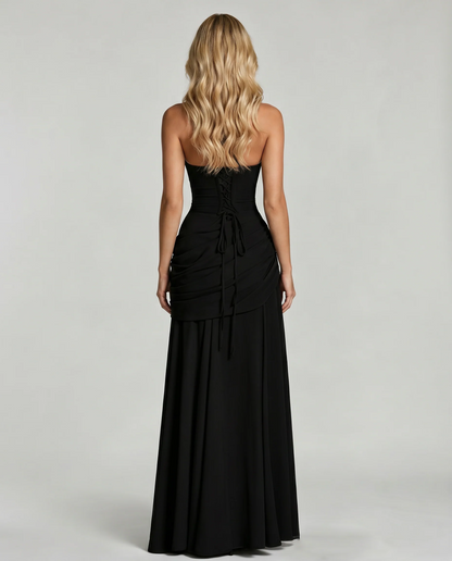 Henriette | Sleeveless Ruched Bodycon Maxi Dress
