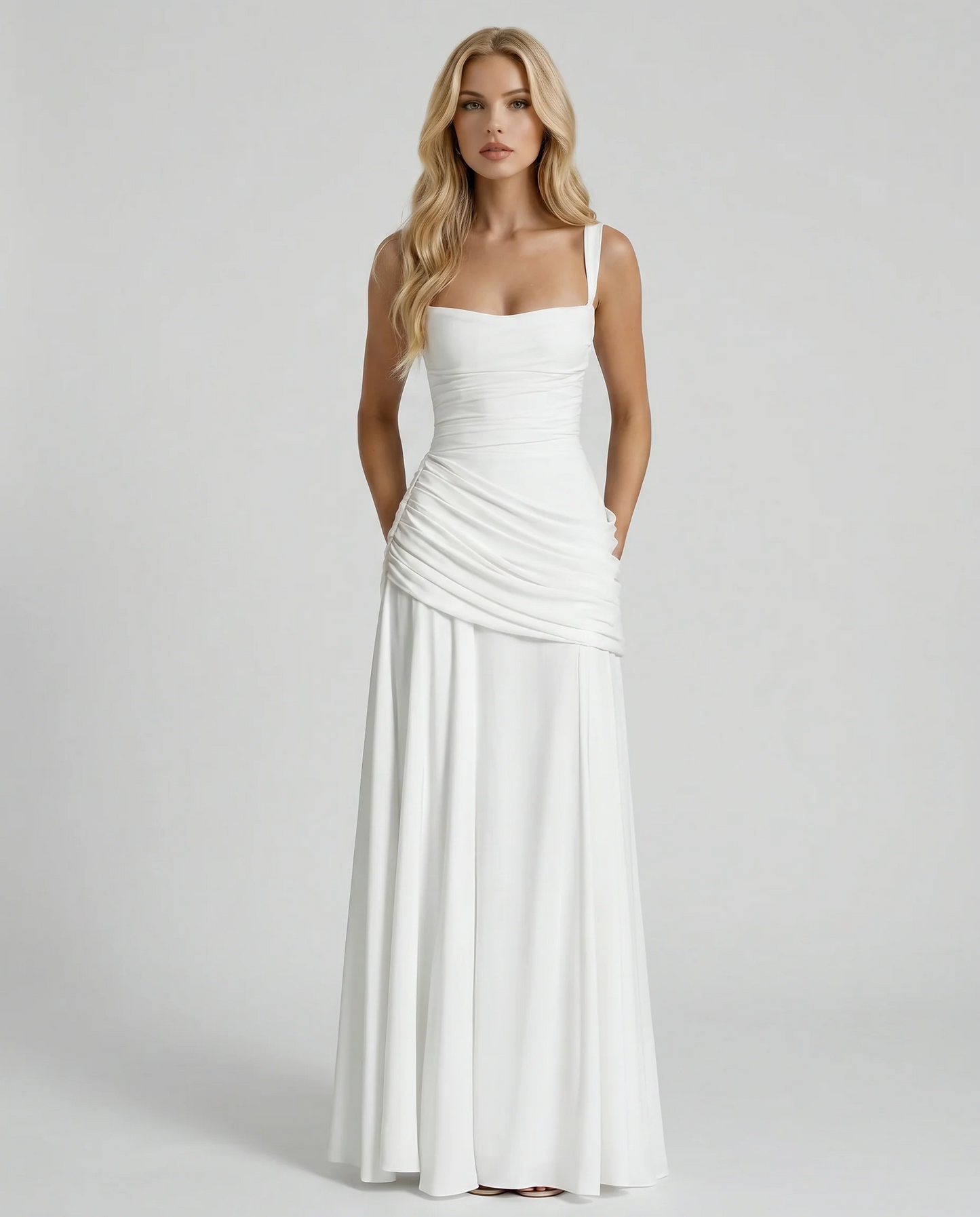 Henriette | Sleeveless Ruched Bodycon Maxi Dress