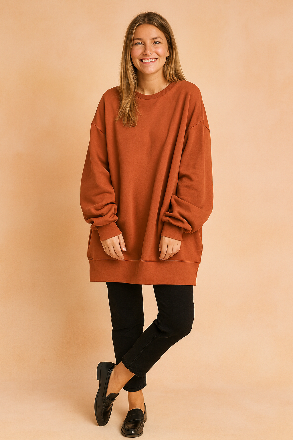 Ines | Oversized Longline Knit Pullover Sweater