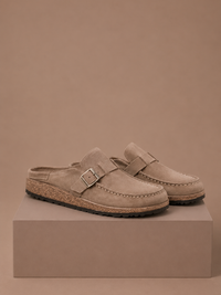 Victoire | Suede Buckle Mule Clogs