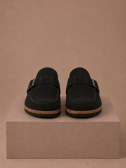 Victoire | Suede Buckle Mule Clogs