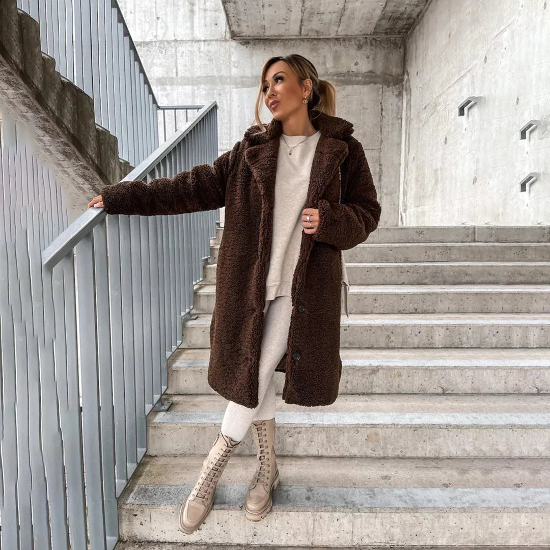 Roseline | Long Comfortable Teddy Coat