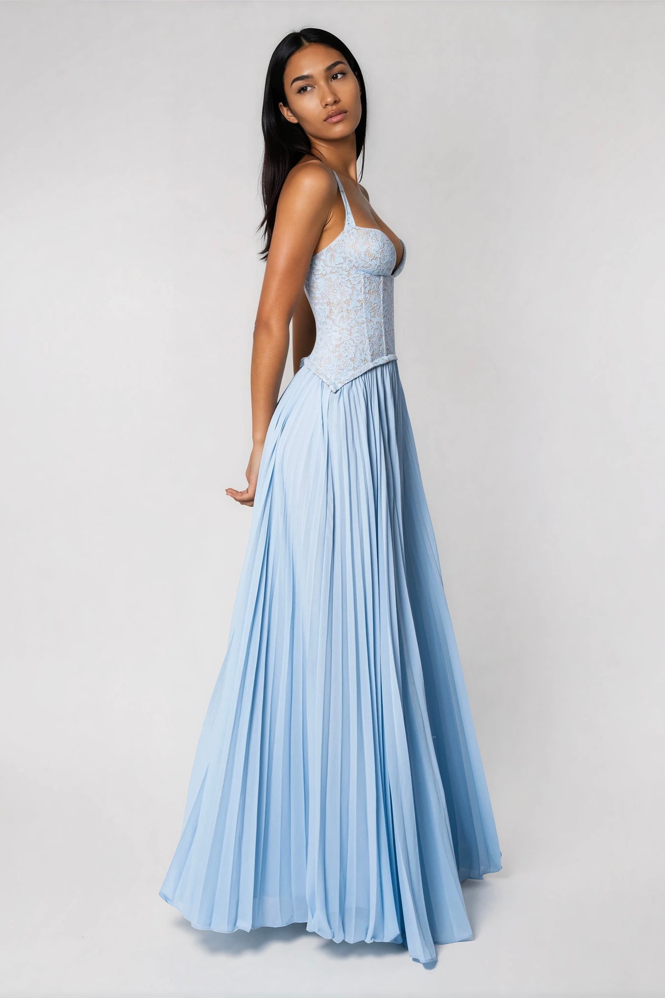Aurore | Corset Bodice Lace-Up Maxi Gown