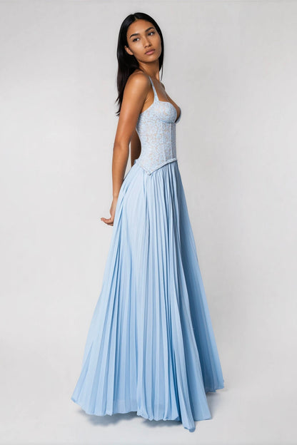Aurore | Corset Bodice Lace-Up Maxi Gown