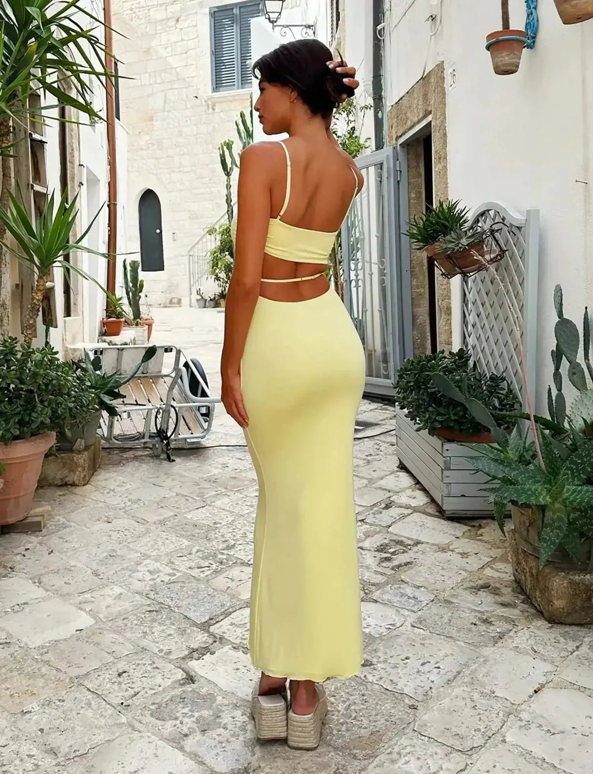Apolline | Bodycon Backless Maxi Dress