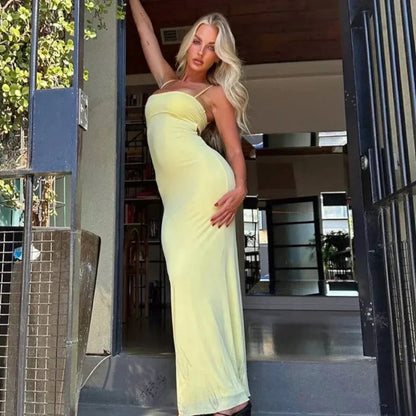 Apolline | Bodycon Backless Maxi Dress