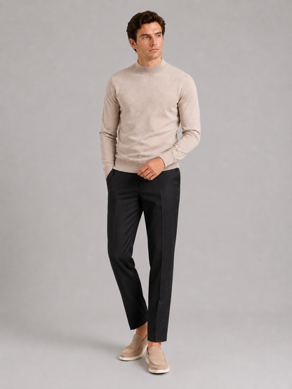 Henri | Slim Fit Mock Neck Knit Sweater