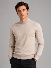 Henri | Slim Fit Mock Neck Knit Sweater