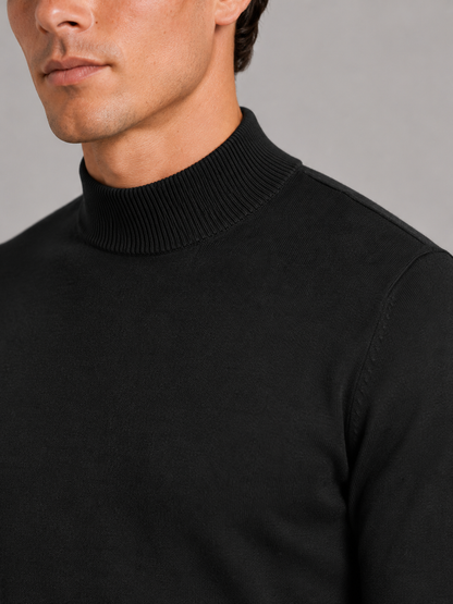 Henri | Slim Fit Mock Neck Knit Sweater