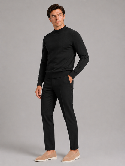 Henri | Slim Fit Mock Neck Knit Sweater