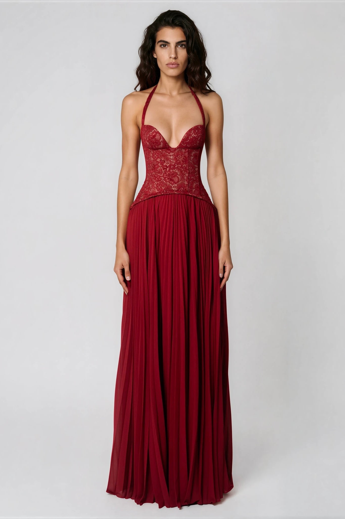Aurore | Corset Bodice Lace-Up Maxi Gown