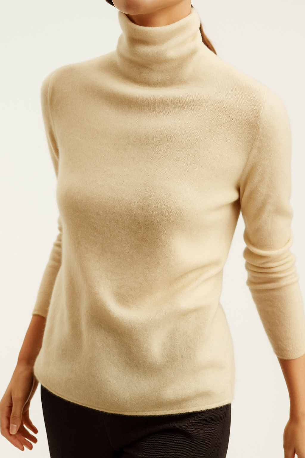 Mathilde | Cashmere Blend Slim Turtleneck Sweater