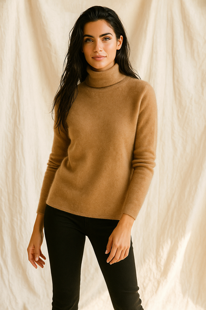 Mathilde | Cashmere Blend Slim Turtleneck Sweater