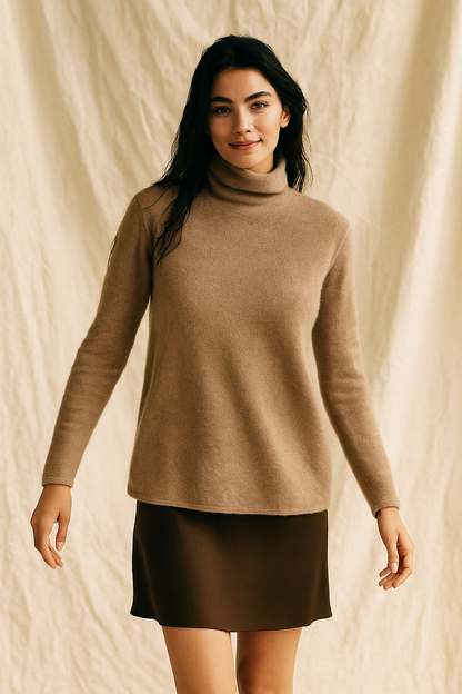 Mathilde | Cashmere Blend Slim Turtleneck Sweater