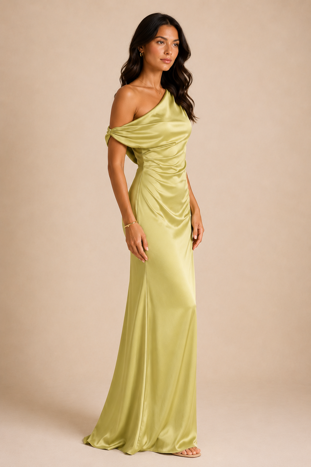 Constance | Women's Asymmetric Satin Slip Dress