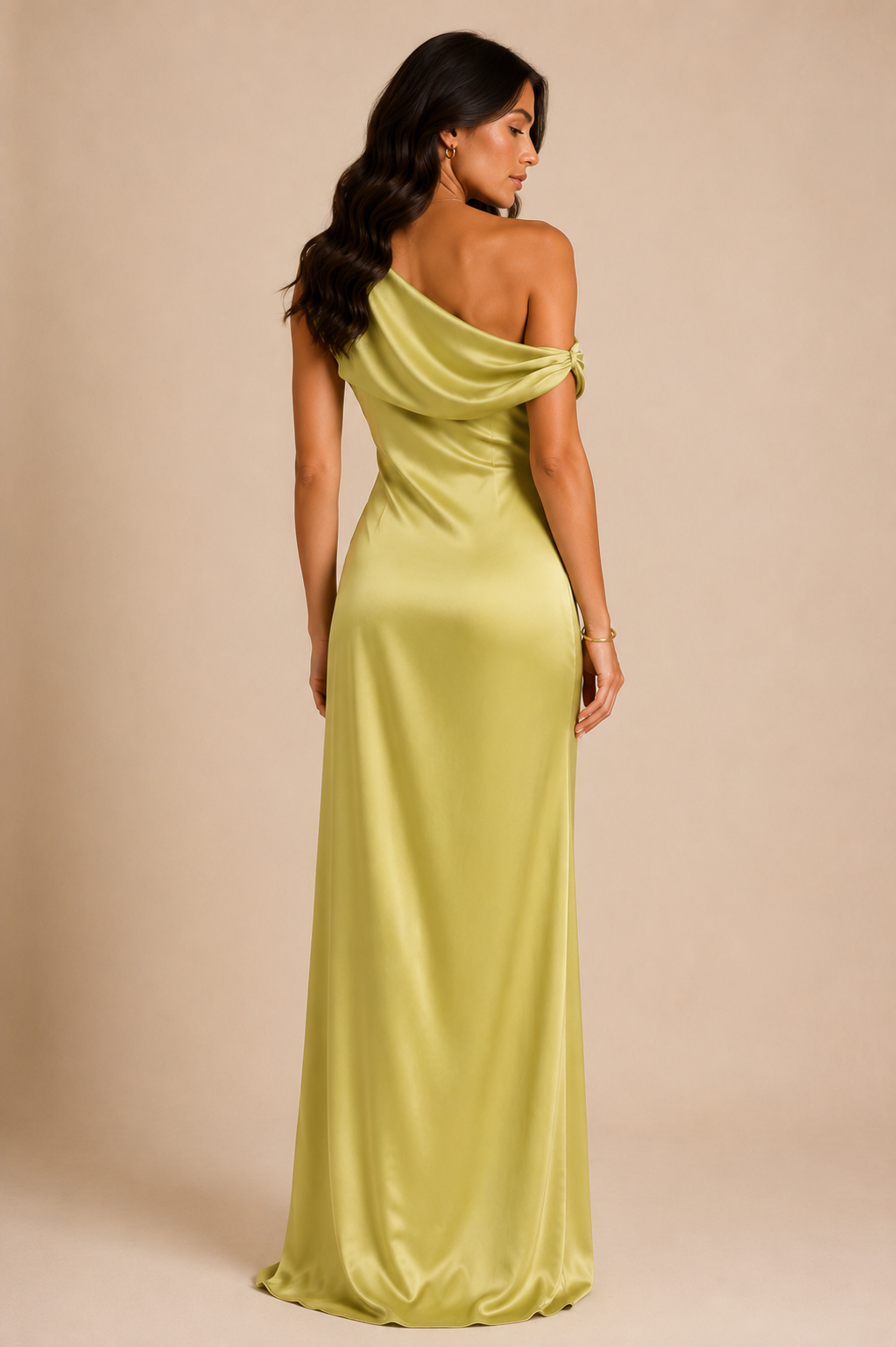Constance | Women's Asymmetric Satin Slip Dress