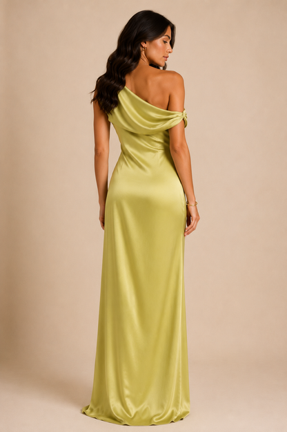 Constance | Women's Asymmetric Satin Slip Dress