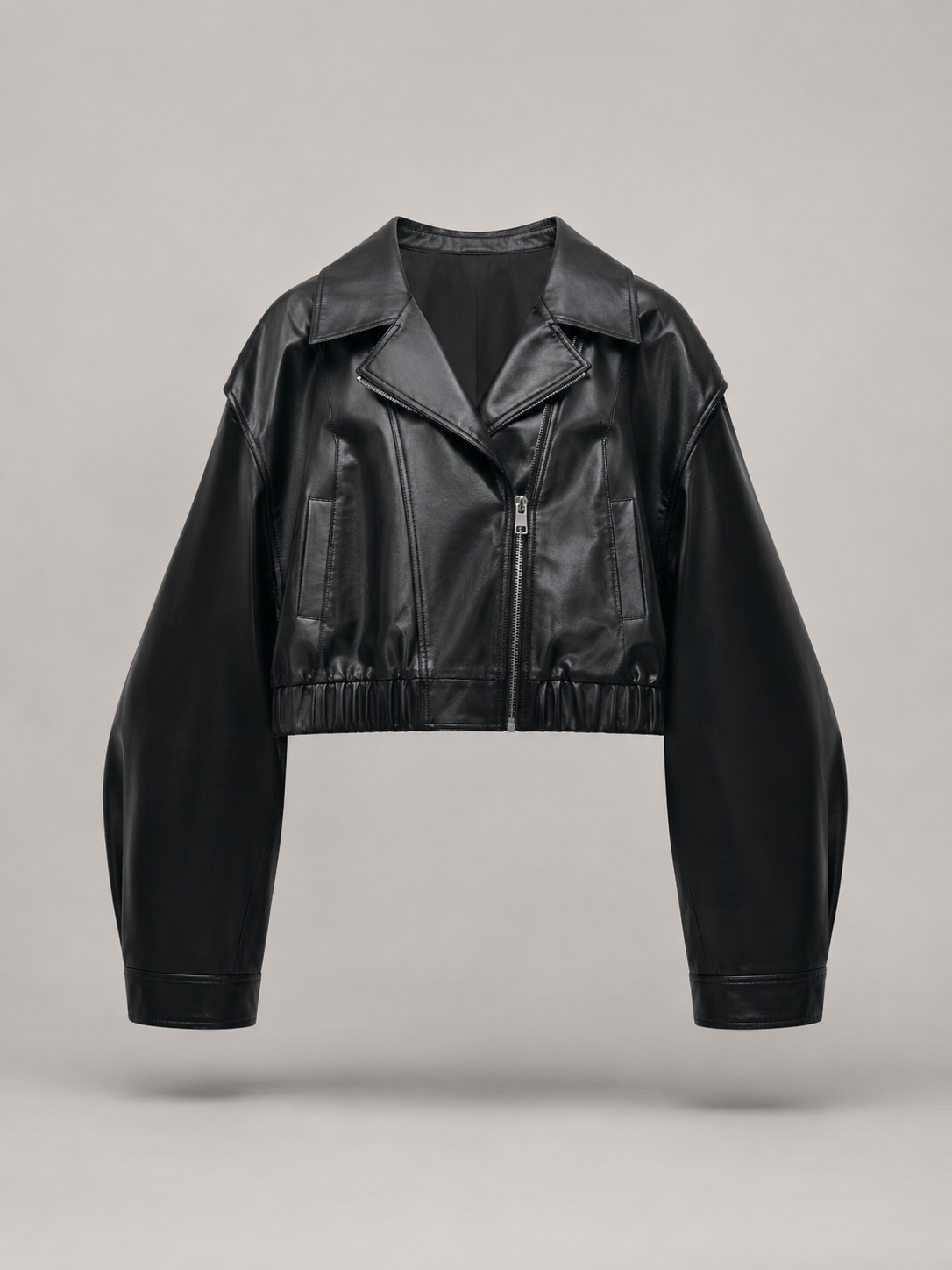 Cosette | Women's Cropped Faux Leather Biker Jacket