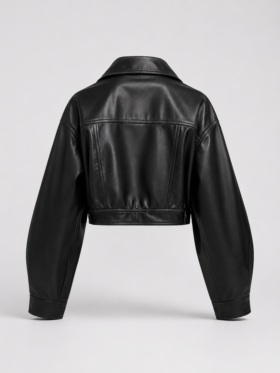 Cosette | Women's Cropped Faux Leather Biker Jacket