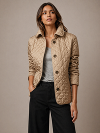 Arlisse | Diamond Quilted Button Through Jacket