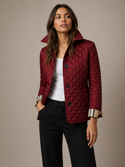 Arlisse | Diamond Quilted Button Through Jacket
