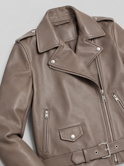 Honorine | Women's Oversized Faux Leather Biker Jacket