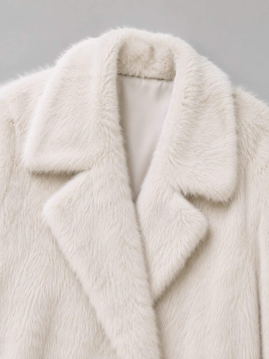 Celestine | Oversized Collar Full-Length Faux Fur Coat
