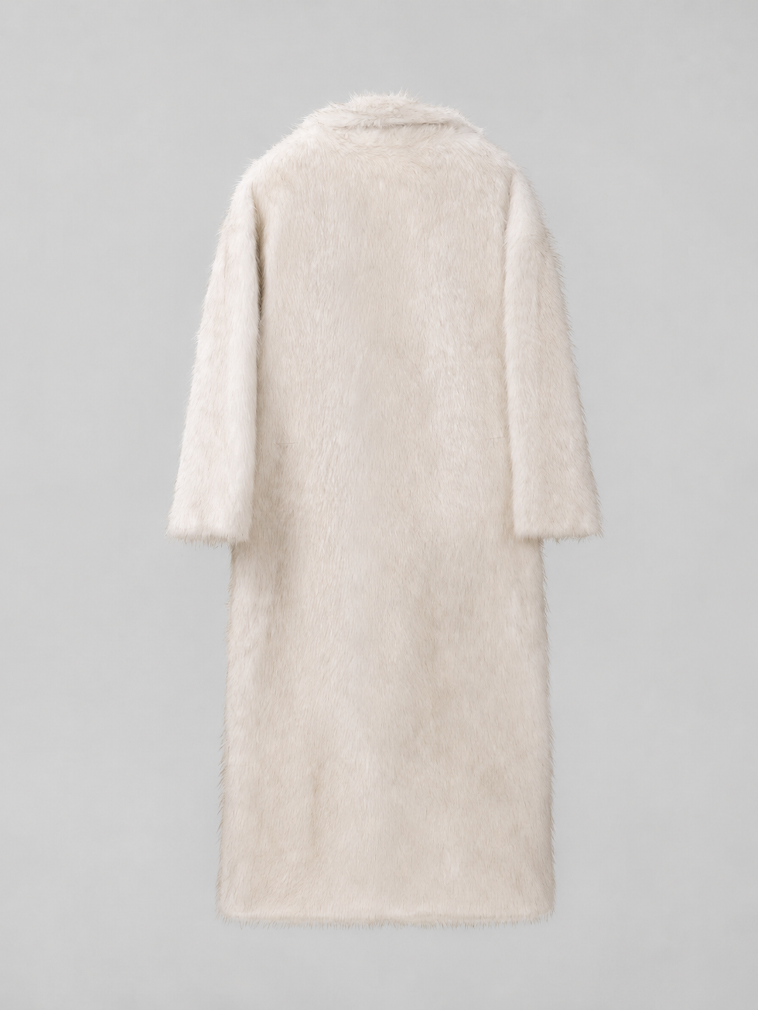 Celestine | Oversized Collar Full-Length Faux Fur Coat