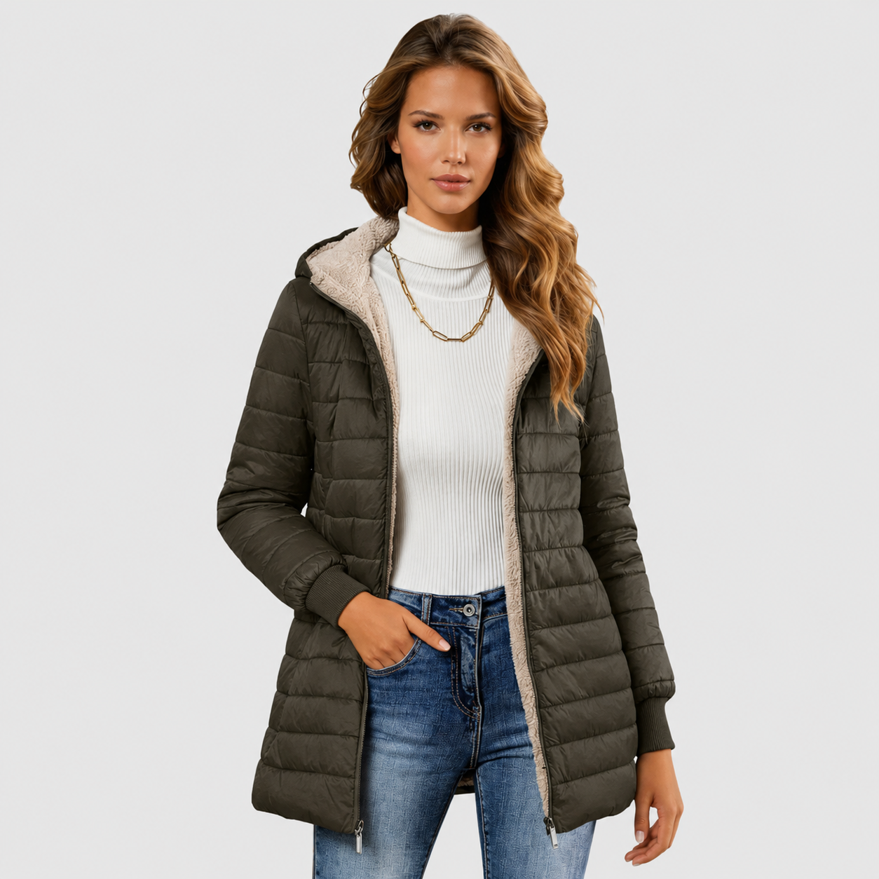 Monique | Sherpa Lined Winter Coat