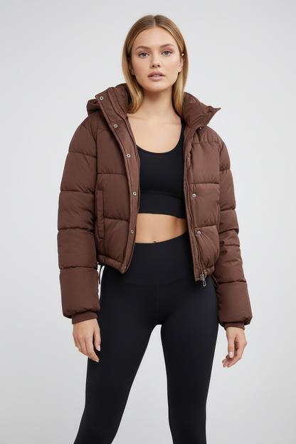 Arielle | Hooded Cropped Puffer Jacket
