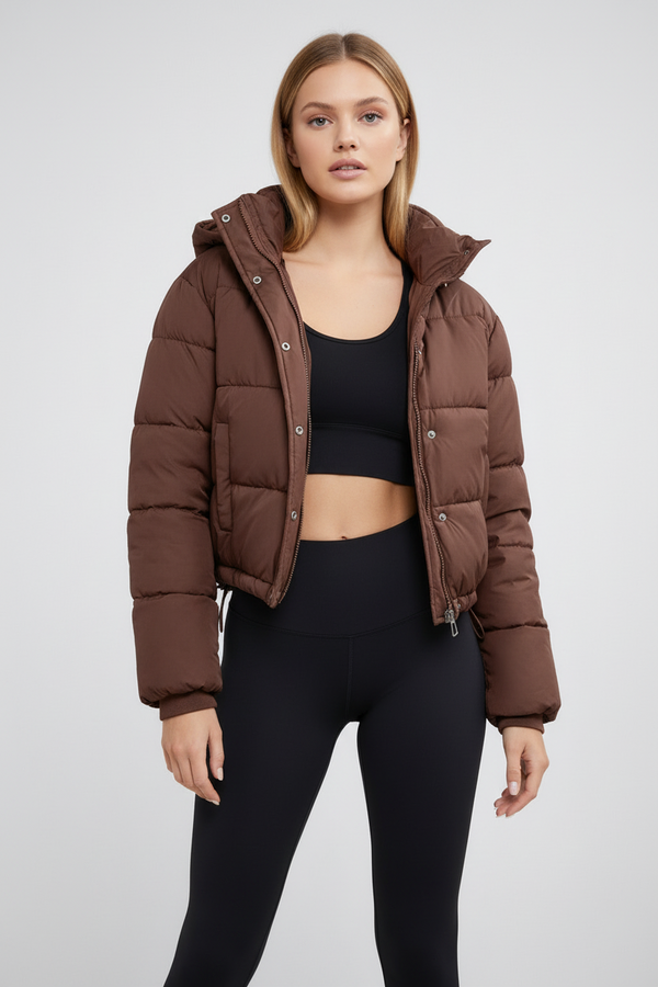 Arielle | Hooded Cropped Puffer Jacket