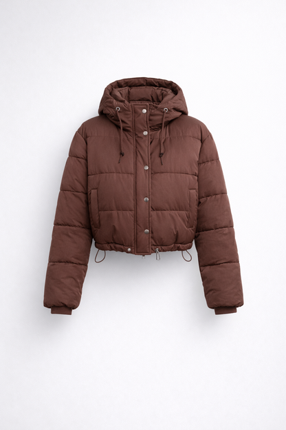 Arielle | Hooded Cropped Puffer Jacket