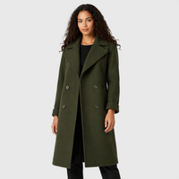 Elmoure | Classic Trench Coat with Belt and Double Breasted Design