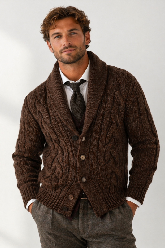 Valenzo | Classic Knit Cardigan Button Front
